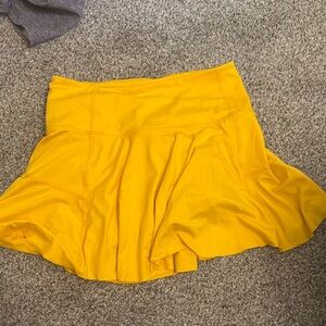 Free People Yellow Mini Skirt